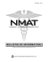 NMAT Bulletin of Information - Center for Educational Measurement