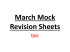 March Mock Revision Sheets