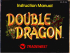Double Dragon NES Manual