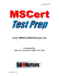 MSCert Test Prep - LifeBridge Health