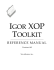 IGOR XOP 6 Toolkit Reference Manual