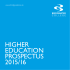 HIGHER EDUCATION PROSPECTUS 2015/16