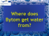 Where does Bytom get water from?