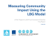 Measuring Community Impact Using the LBG Model