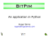 An application in Python - BitPim