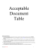 Acceptable Document Table
