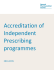 Accreditation of Independent Prescribing programmes