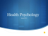 Health Psychology S Spring 2013