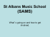 (SAMS) St Albans Music School What’s going on and how to get involved.
