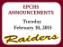 Student Announcements - East Peoria Community High School