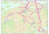 Karta över prioriterade cykelstråk i söderort