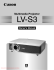 Canon LV-S3 LCD x3 Projector User Guide Manual