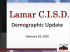 2016 Lamar CISD Demographic Overview
