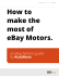 How to Make the Most of eBay Motors