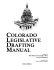 colorado legislative drafting manual