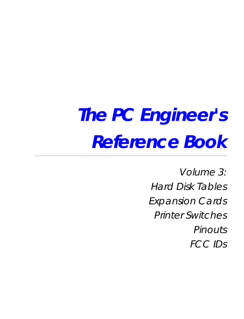 The PC Engineer`s Reference Book - disks