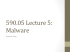 590.05 Lecture 5: Malware