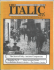 Issue IX - Italic Institute of America