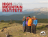 2013 Annual Report - High Mountain Institute