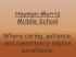 Haymon-Morris Middle School Where caring, patience, and