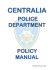 Centralia Police Department Policy Manual