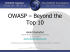 OWASP Beyond the Top 10