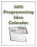 2015 Programming Idea Calendar
