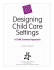 Designing Child Care Settings - Cornell College of Human Ecology