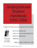 Undergraduate Student Handbook 2005-2006