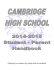 Cambridge High School Handbook - Cambridge City School District