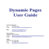 Dynamic Pages User Guide Dynamic Pages User Guide
