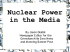 Nuclear in the Media - Canadian Nuclear Society