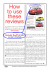 How to use these reviews