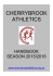 2015/2016 Season Handbook - Cherrybrook Athletics Club