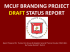mcuf branding project draft status report