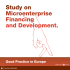 Study on Microenterprise Financing and
