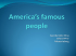 America`s famous people