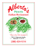 Alberto`s Pizza menu
