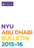 NYU Abu Dhabi Bulletin 2015-16