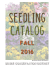 fall seedling catalog - Benzie Conservation District