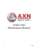 AXN Heavy Duty Trailer Axle Maintenance Manual