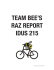TEAM BEE`s RAS REPORT