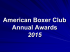 2016 Annual Awards - American Boxer Club