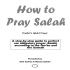 A step-by-step guide to perfect our obligatory prayer (Salah