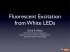 Fluorescent Excitation from White LEDs