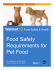 Food Safety Requirements for Pet Food