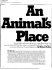 An animal`s place
