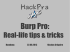 Burp Pro: Real-life tips &amp; tricks HackPra