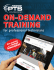 ON-DEMAND TRAINING for professional technicians Annual